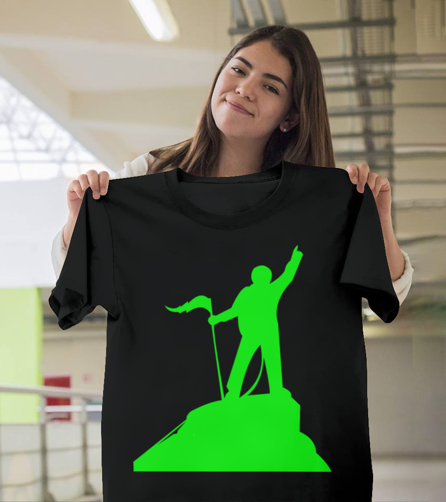 I Put the Flag on the Mountain Neon Green T-Shirt