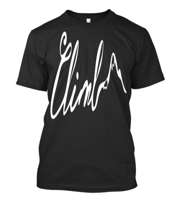 Climb Mountains Script With Mountain Outline T-Shirt