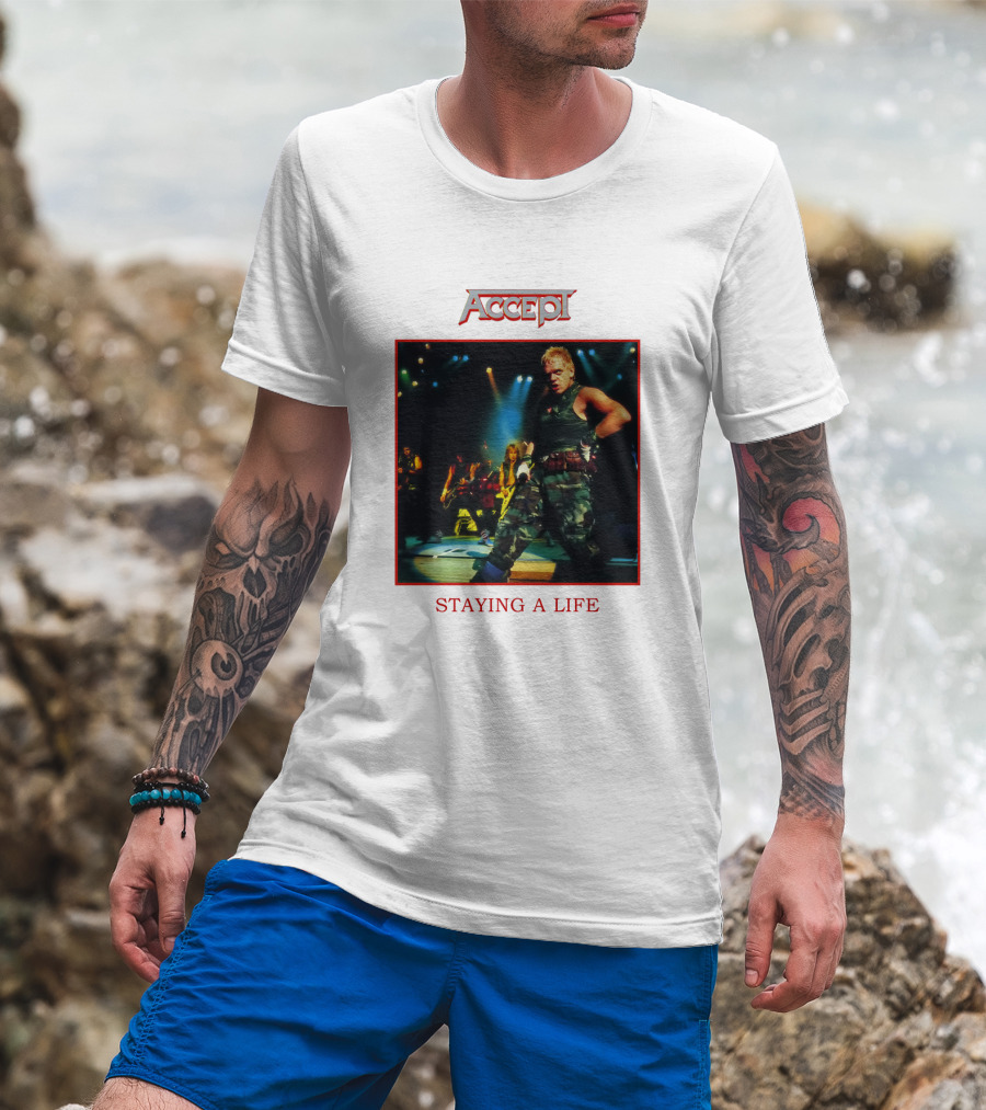 Accept Band Staying A Life Live Performance T-Shirt