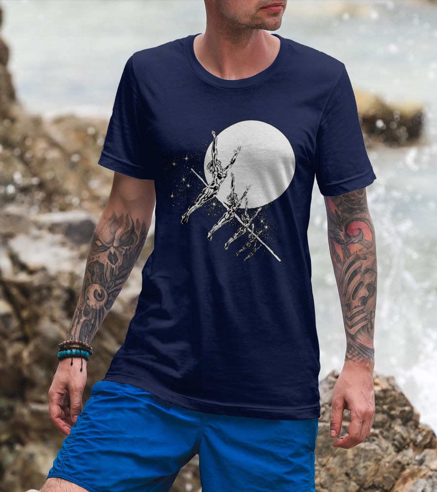 Hawkwind Band Space Themed Astronauts Moon Jumping T-Shirt