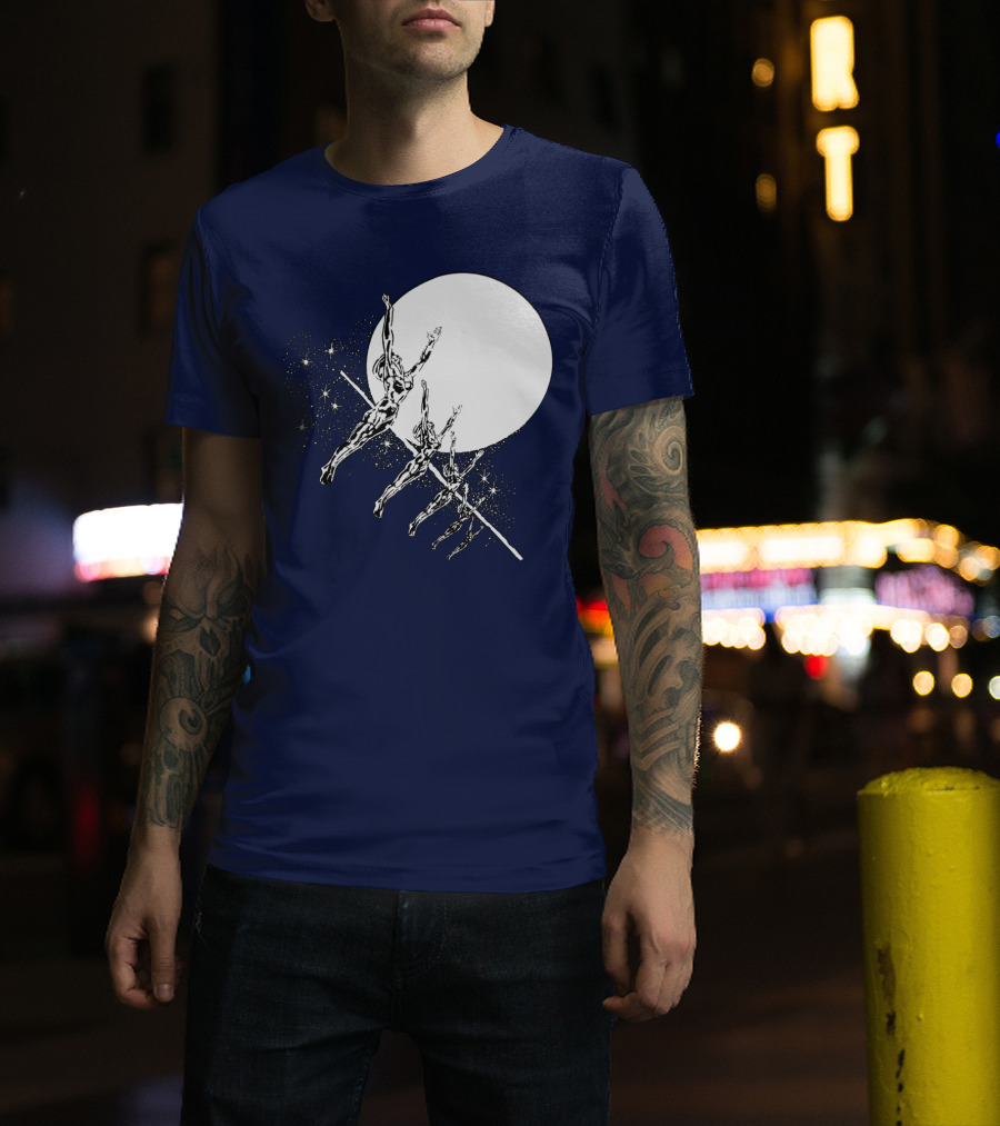 Hawkwind Band Space Themed Astronauts Moon Jumping T-Shirt