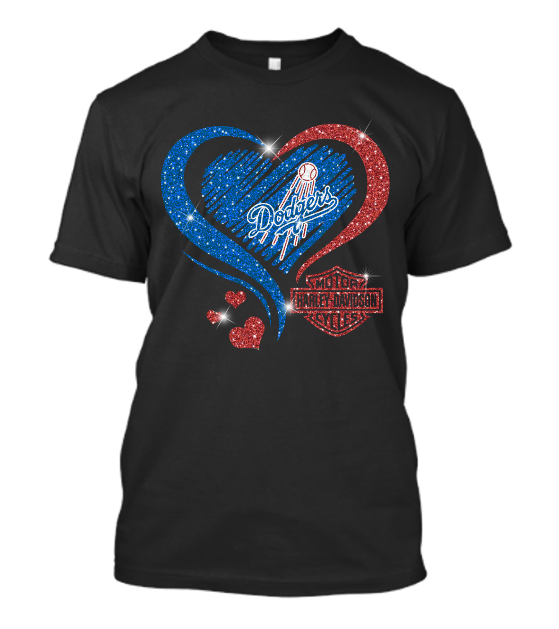 Dodgers Heart 0307Hd Los Angeles Harley Davidson T-Shirt