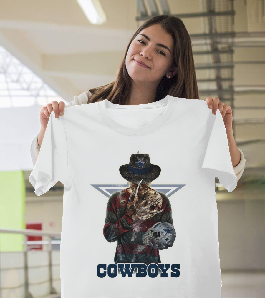 Jason Voorhees Dallas Cowboys Horror Crossover Cowboys Star T-Shirt