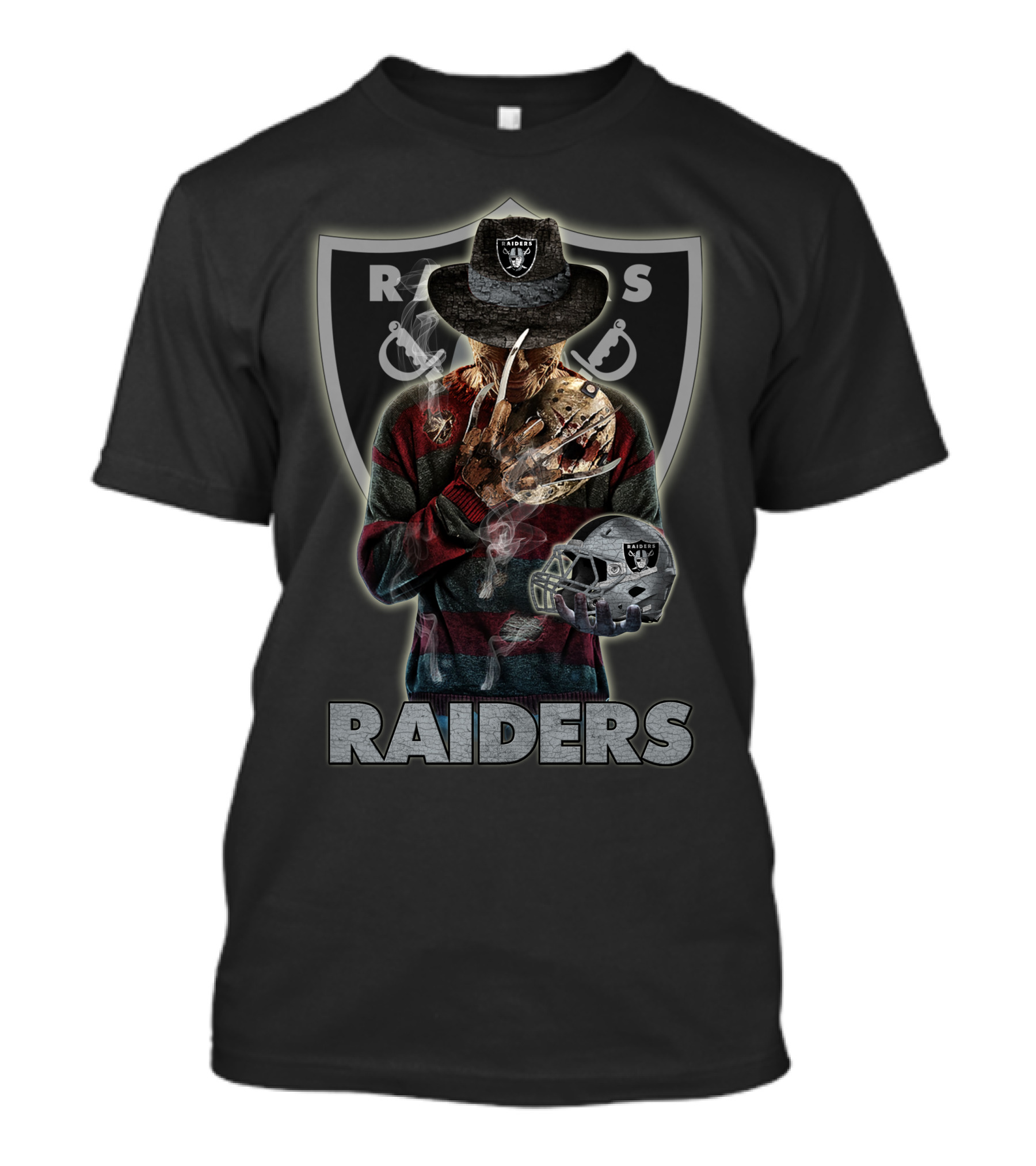 M2 Raiders Freddy Krueger Las Vegas Raiders Football T-Shirt