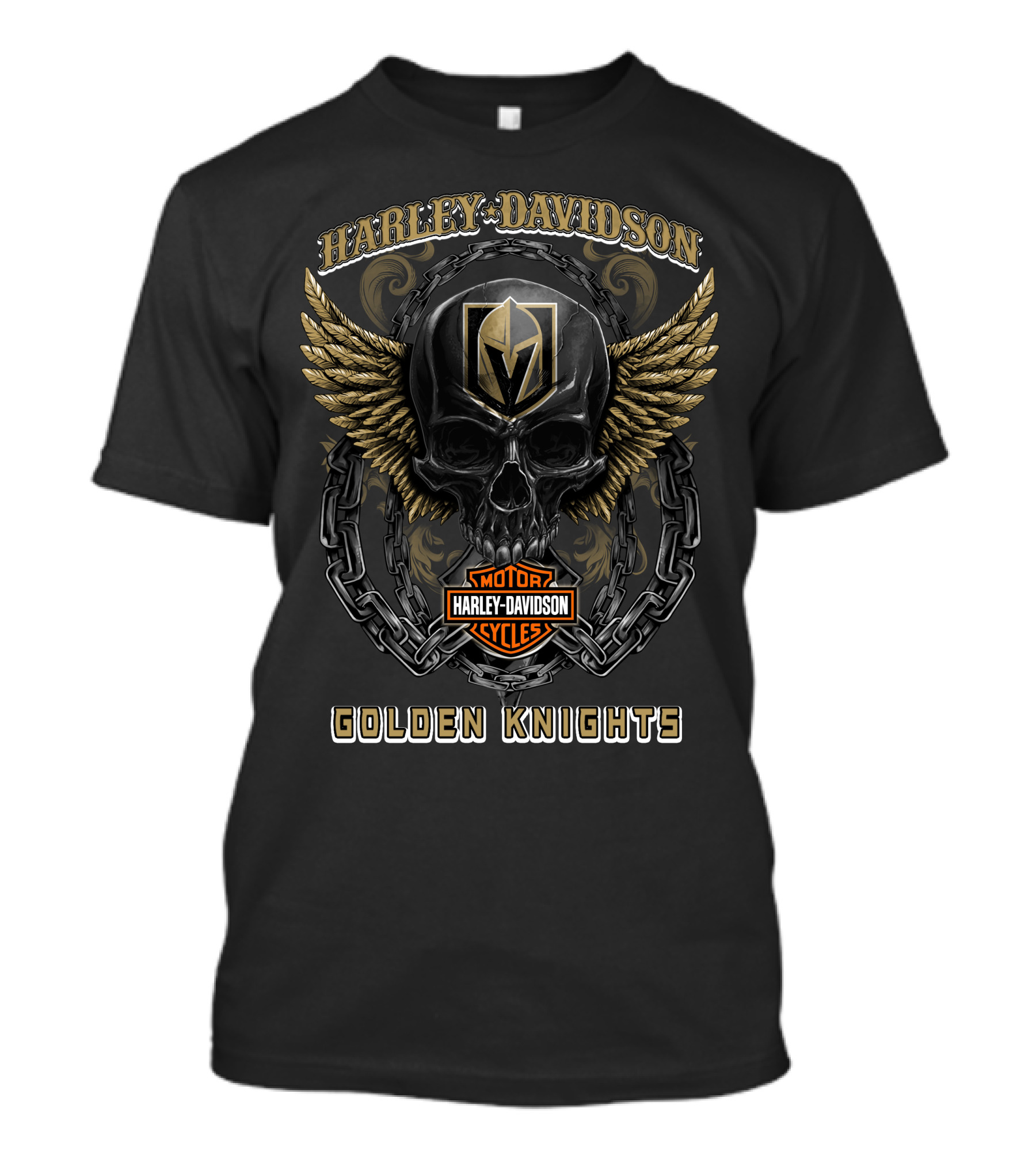 Harley Davidson Motorcycles Golden Knights Nhl Vegas T-Shirt