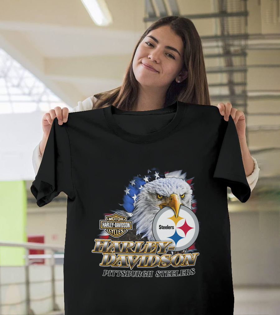 Harley Davidson Pittsburgh Steelers Nfl Eagles T-Shirt