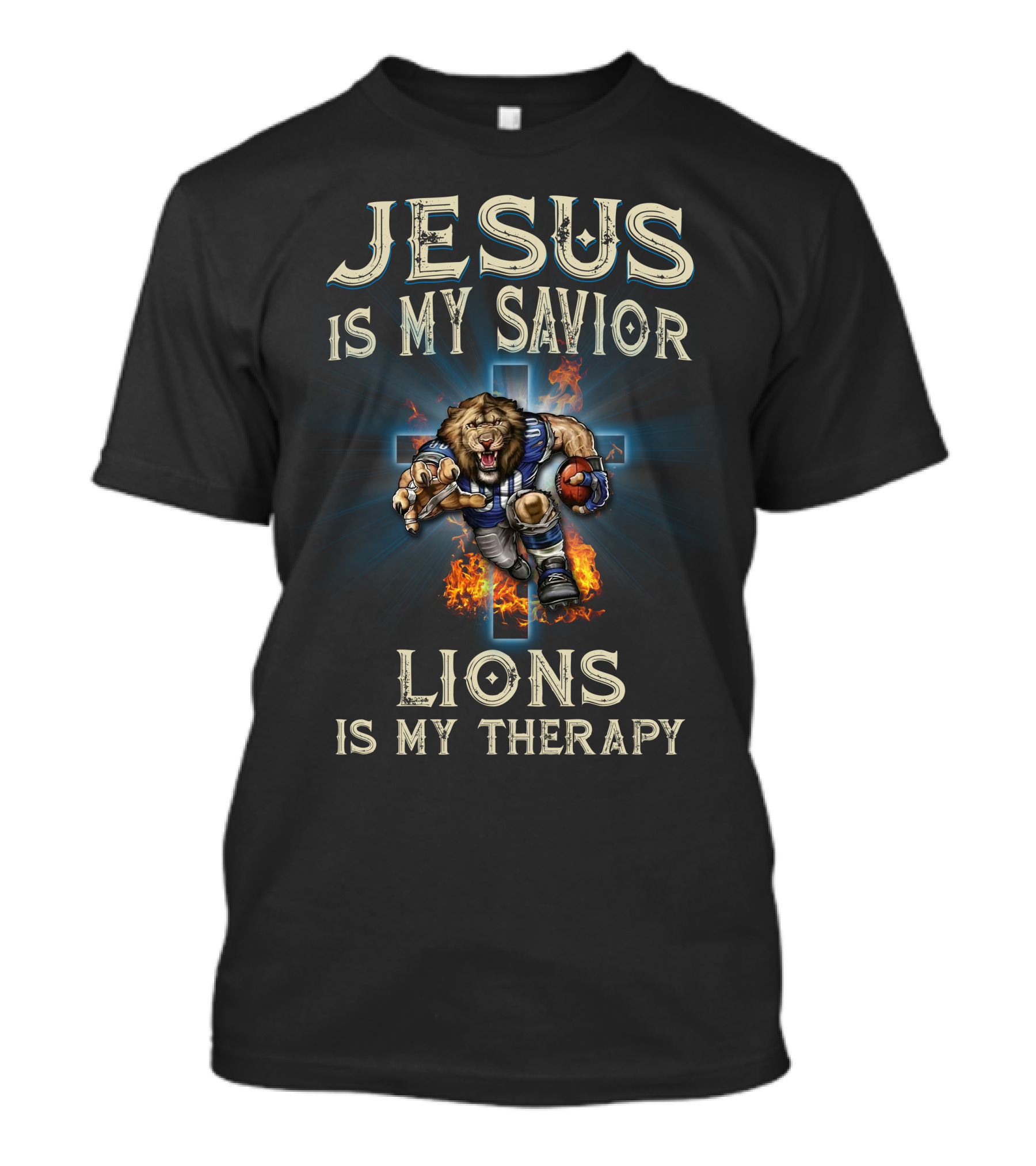 Jesus Is My Savior Lions Is My Therapy T-Shirt