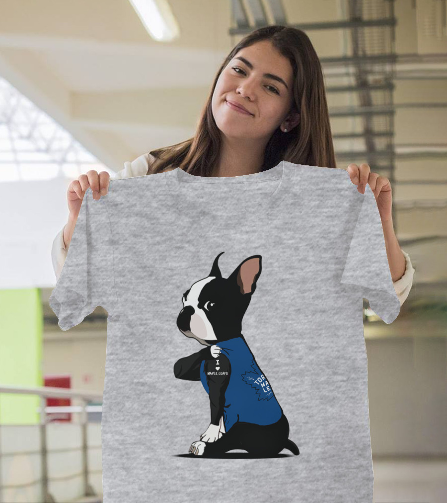 Toronto Maple Leafs I Love Maple Leafs Bulldog T-Shirt