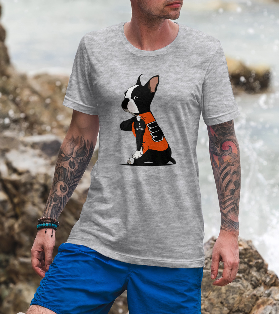 Philadelphia Flyers Bulldog I Love Flyers T-Shirt