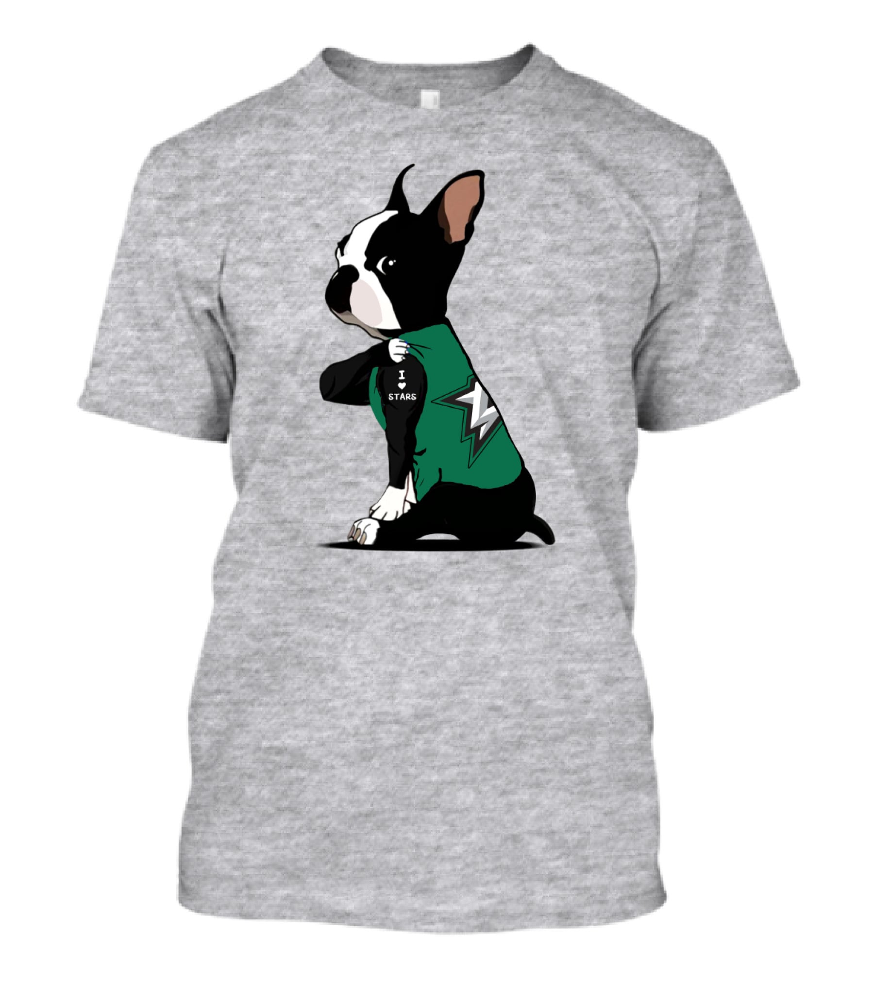 Dallas Stars Bulldog I Love Stars T-Shirt
