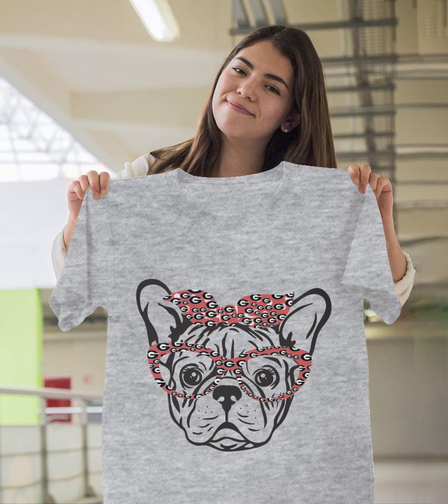 Bulldog Georgia Bulldogs G Pattern Glasses T-Shirt