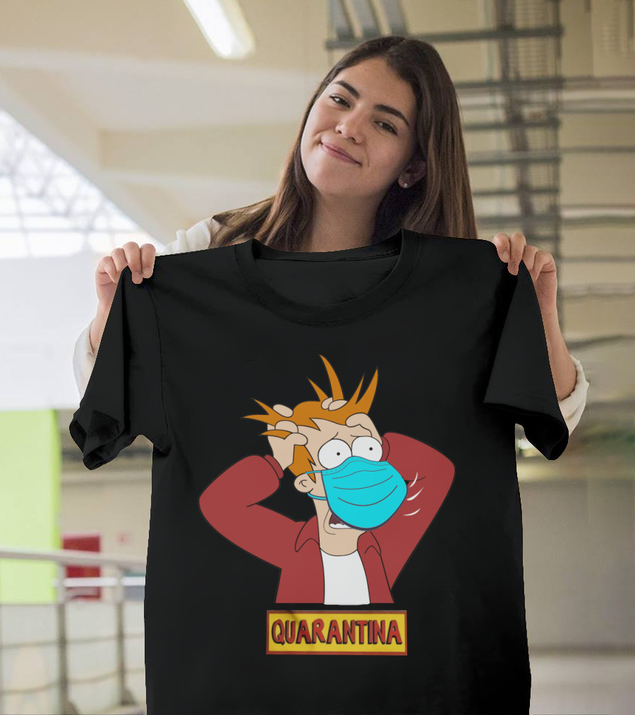 Futurama Quarantina Face Mask Panic T-Shirt