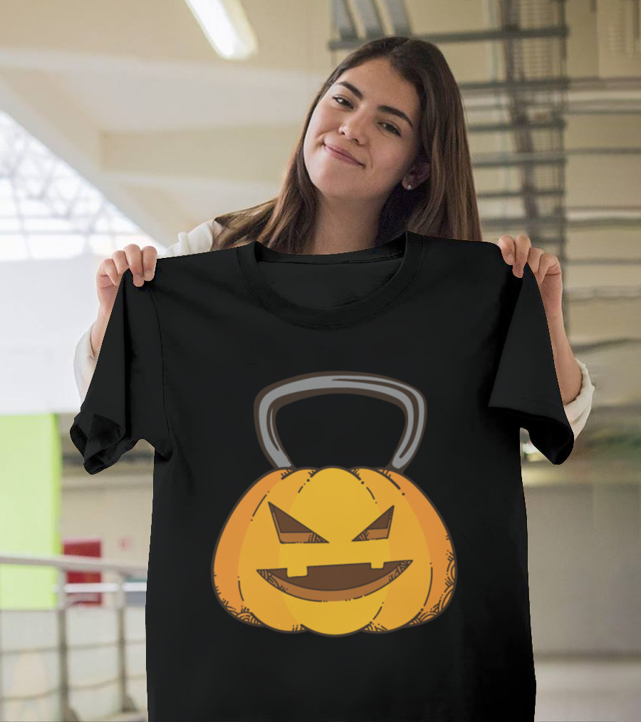 Jack O Kettlebell Halloween Pumpkin Fitness Kettlebell T-Shirt