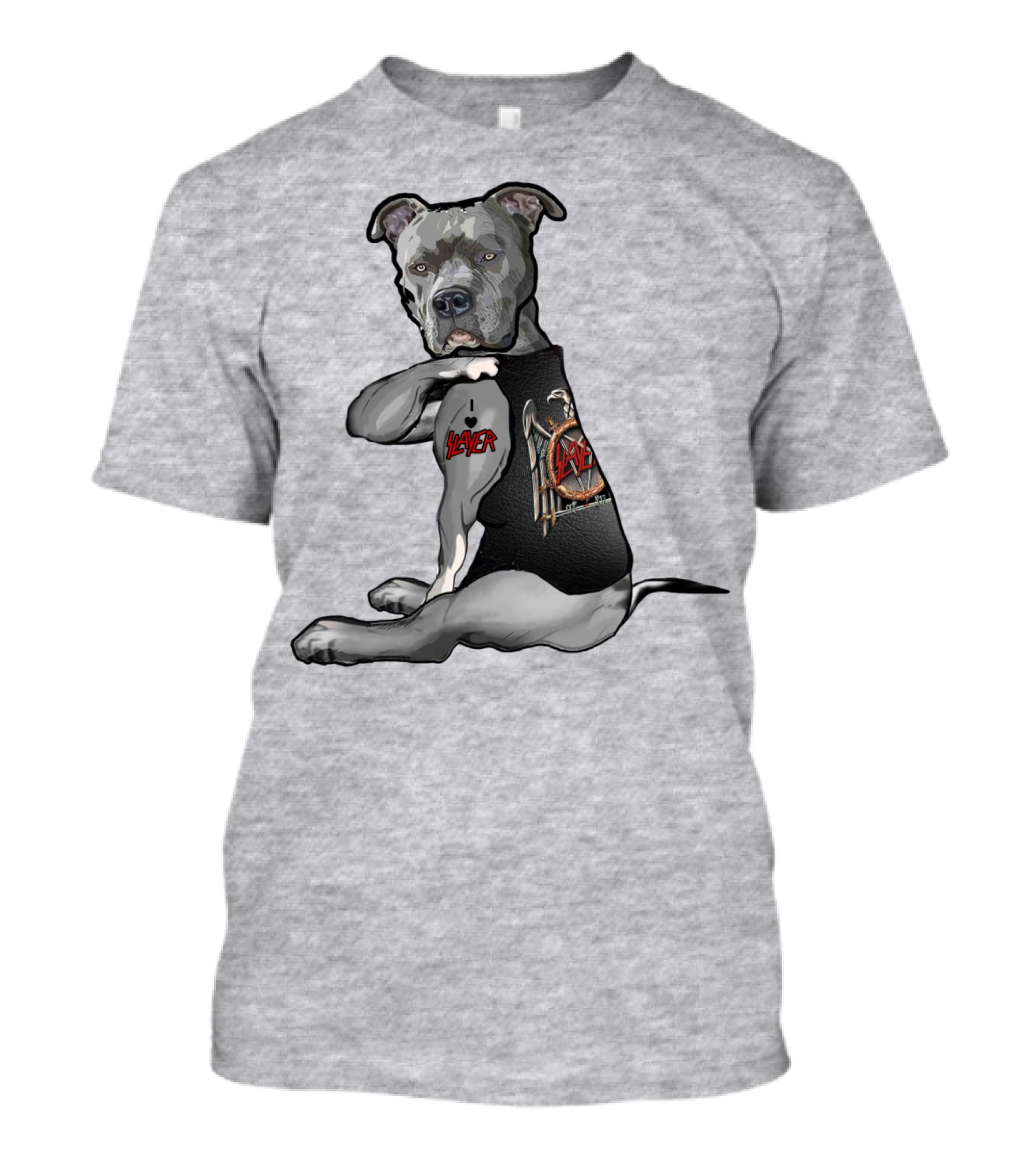 Slayer Dog Tattoo With Slayer Logo Vest T-Shirt