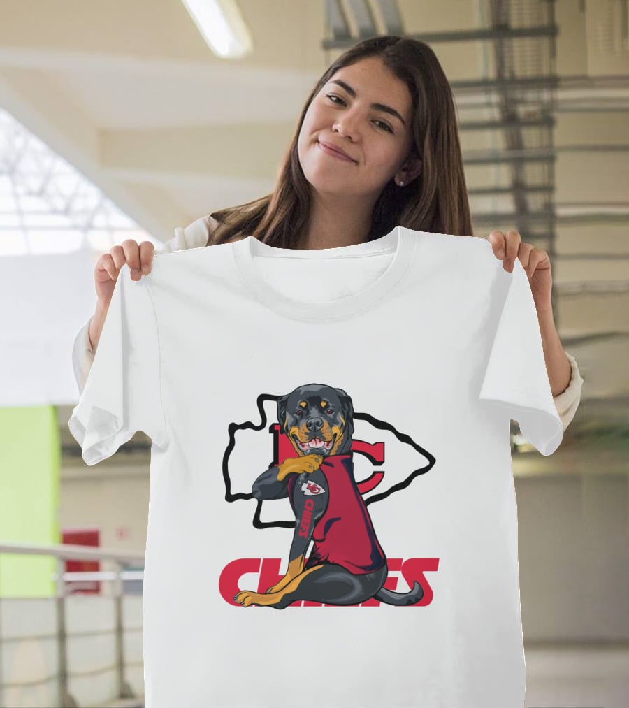 Rottweiler Chiefs NFL Kansas City Football T-Shirt