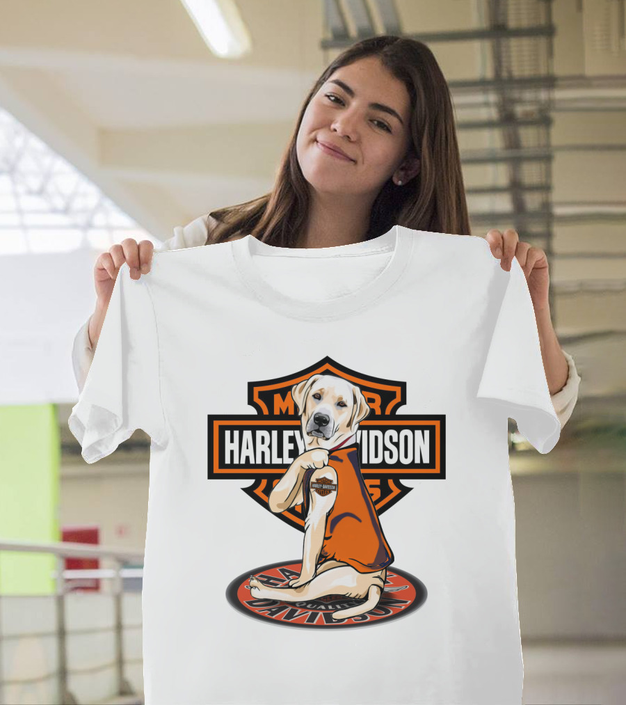 Harley Davidson Labrador Retriever Motorcycles T-Shirt
