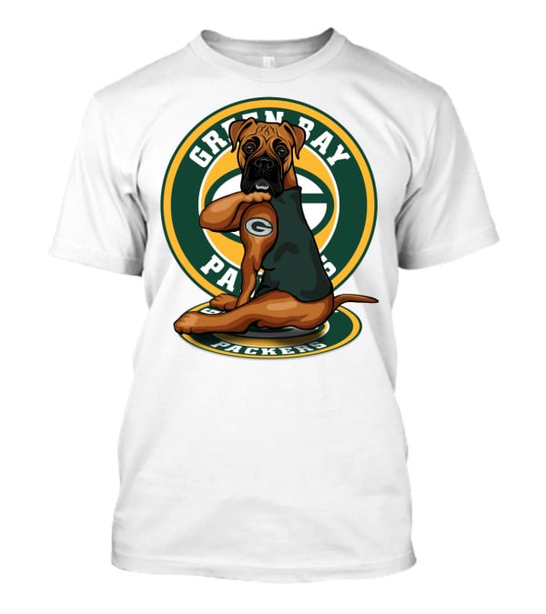 Green Bay Packers Boxer Dog T-Shirt