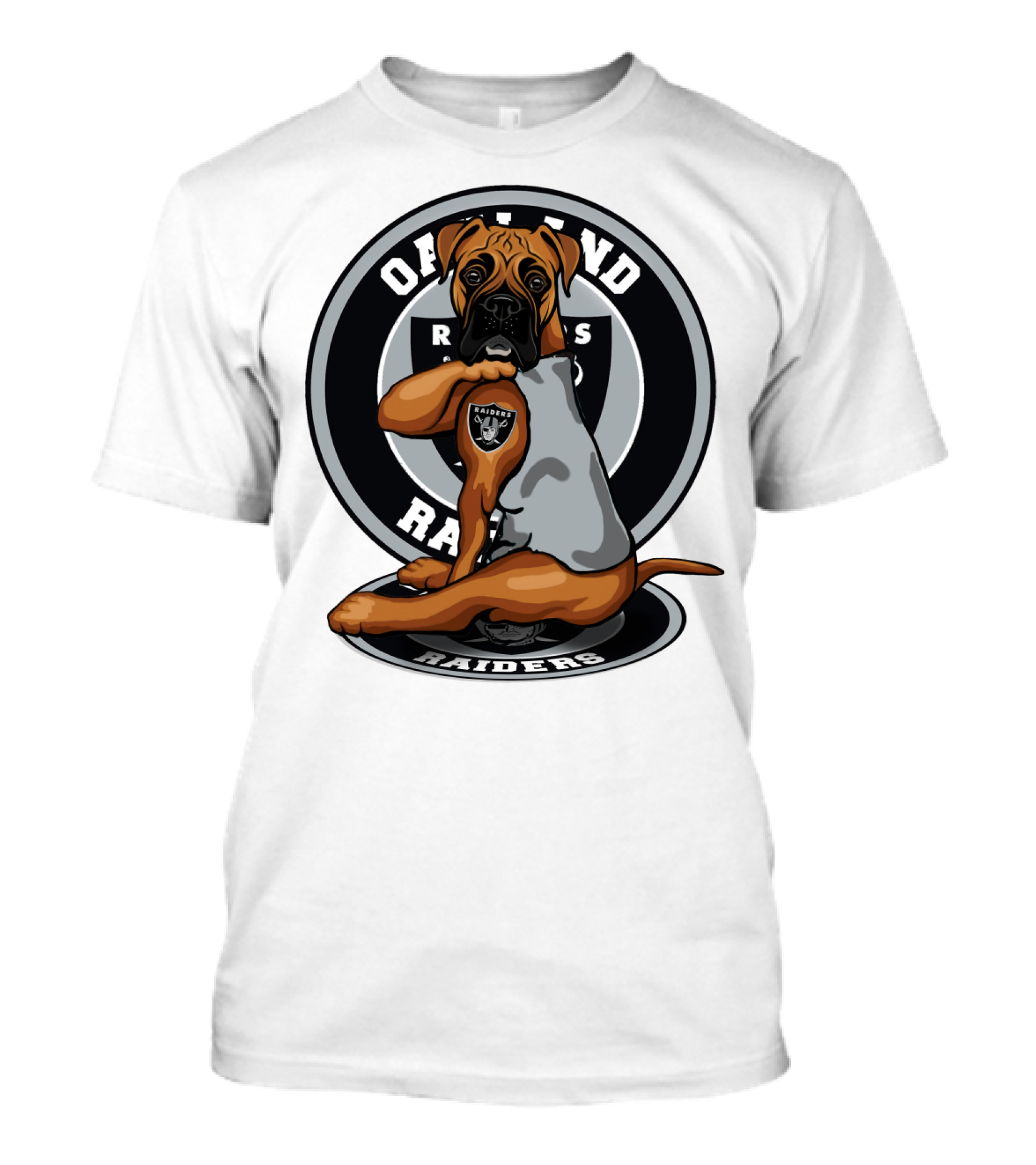 Oakland Raiders Boxer Dog T-Shirt
