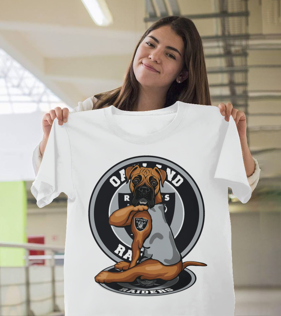 Oakland Raiders Boxer Dog T-Shirt