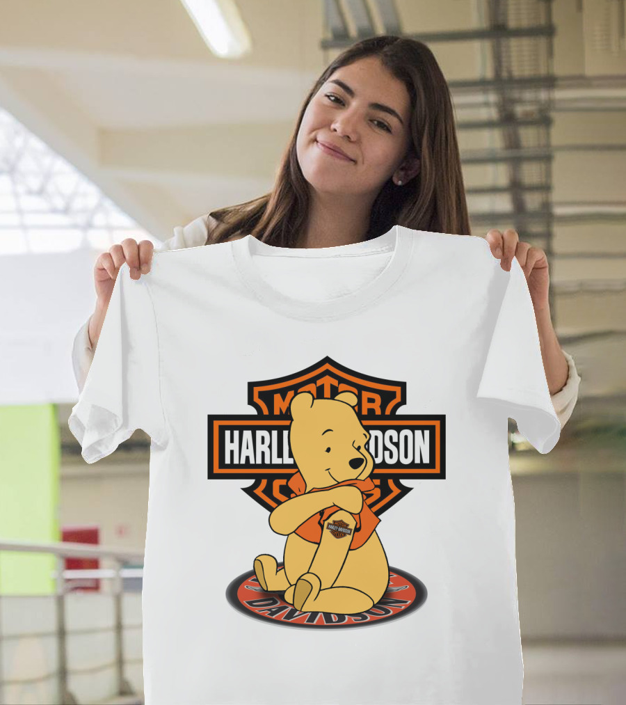Harley Davidson Pooh Bear Iconic Motor Style T-Shirt