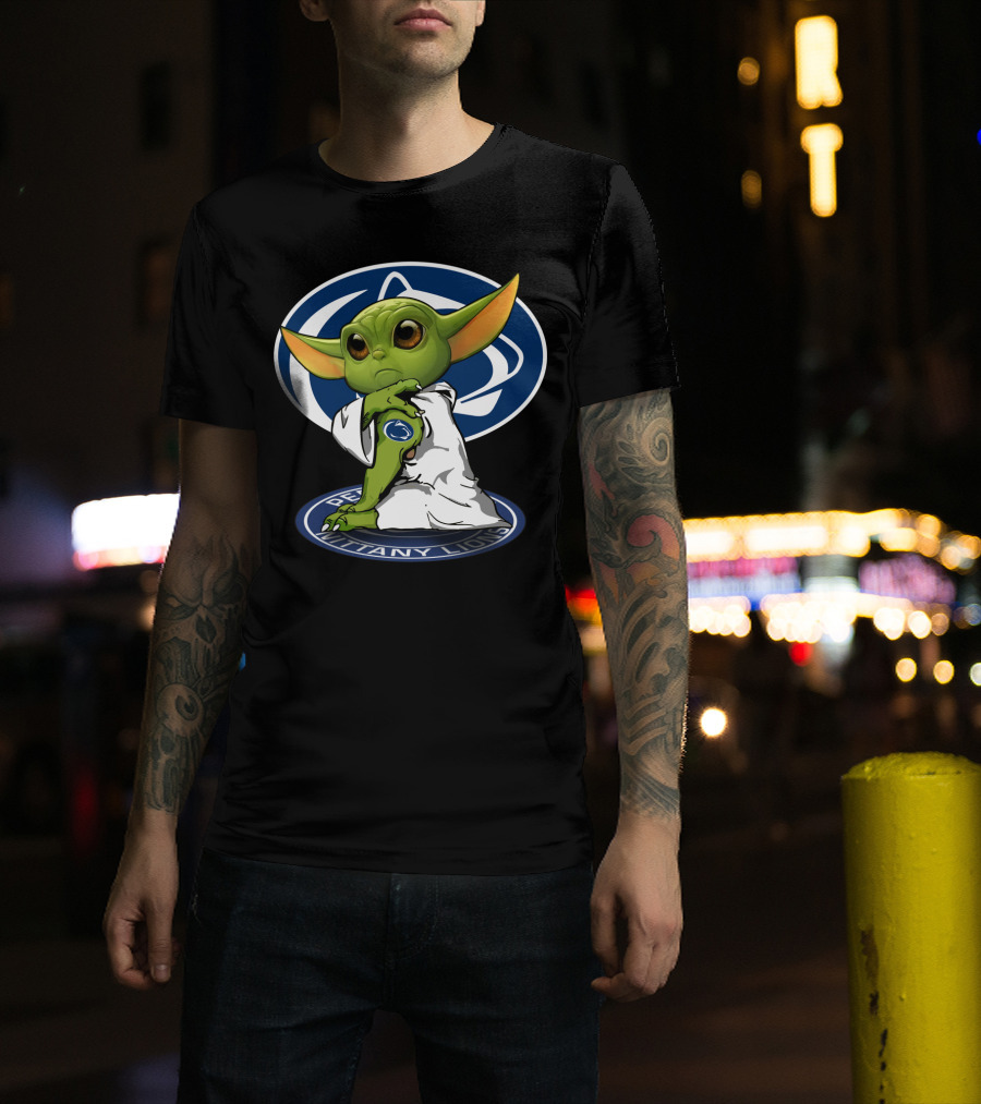 Penn State Nittany Lions Yoda With Team Logo And Jedi Robes T-Shirt