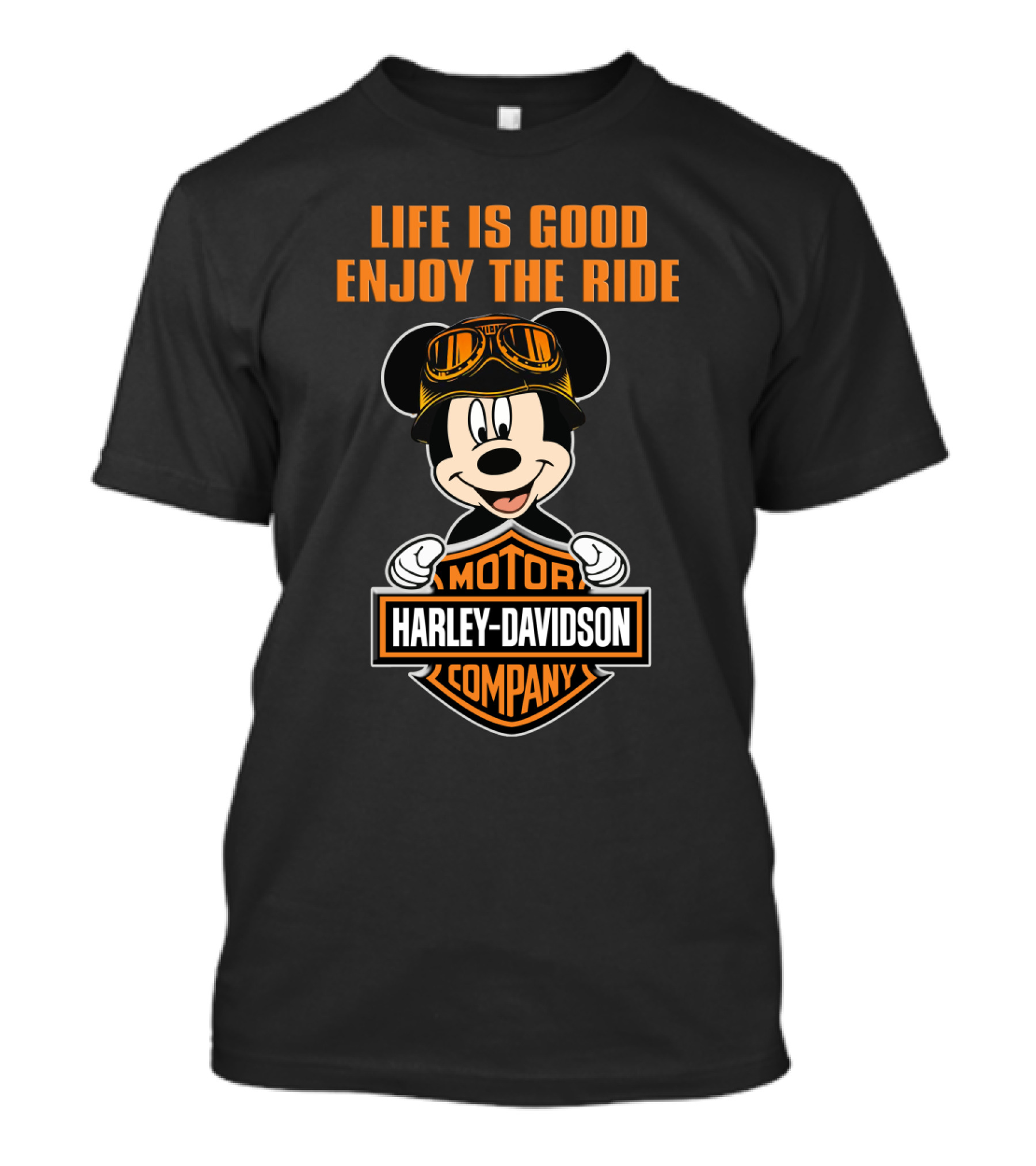 Life Is Good Enjoy The Ride Harley Davidson Mickey Mouse Motor Company T-Shirt