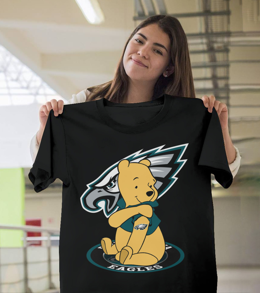Philadelphia Eagles Pooh Bear Nfl Fan Crossover T-Shirt