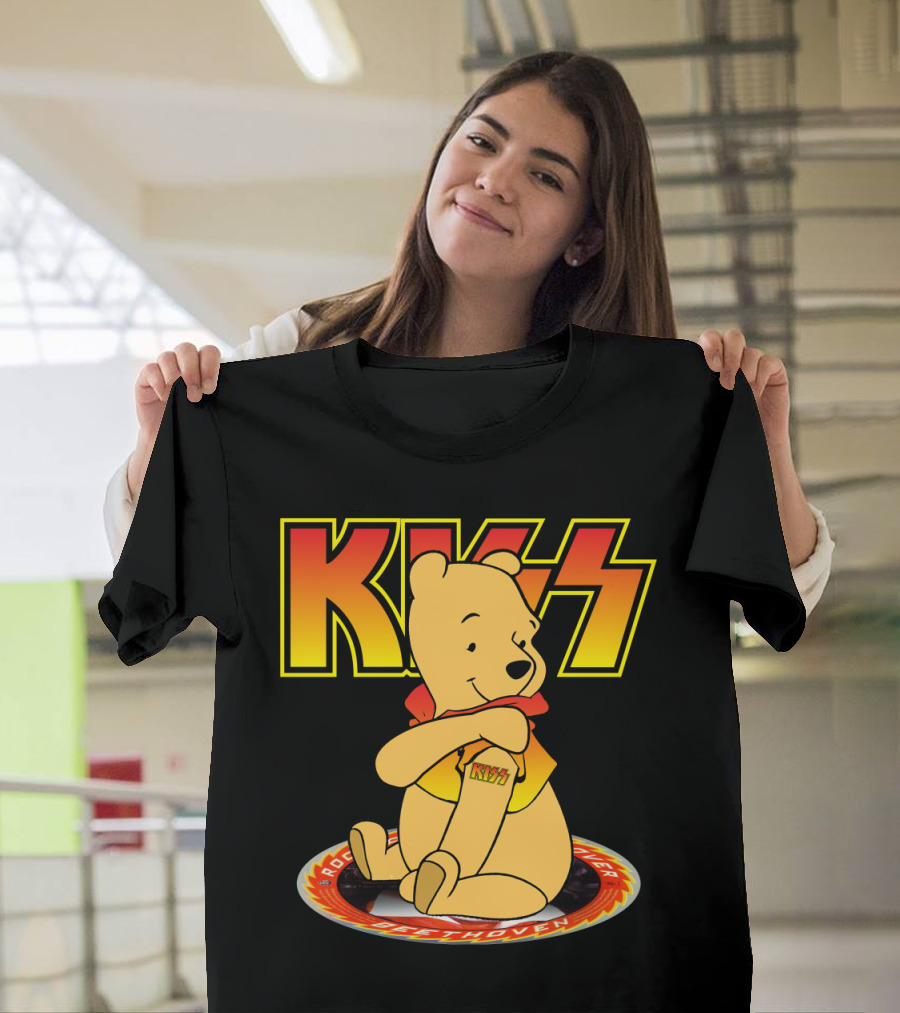 Kiss Pooh Rock And Roll Over T-Shirt
