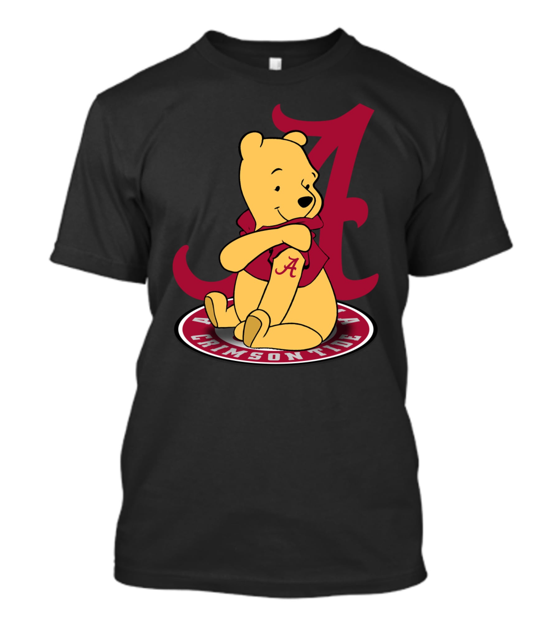 Pooh With Alabama Crimson Tide T-Shirt