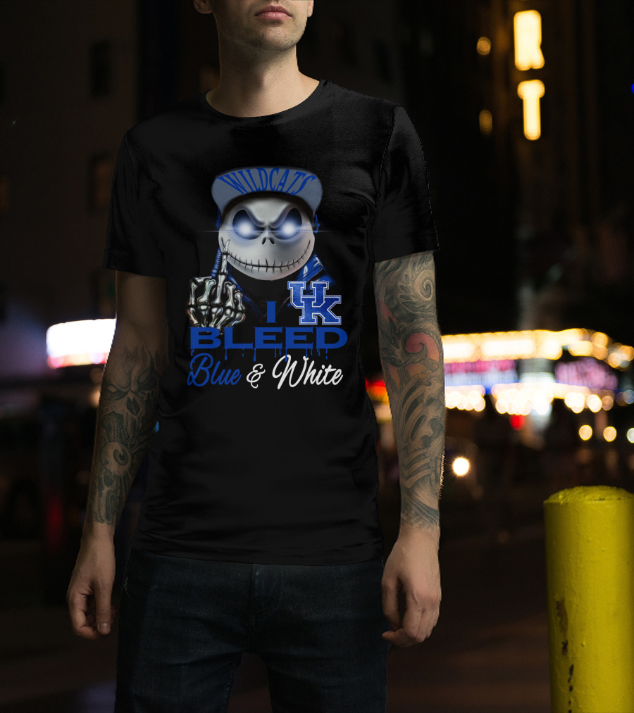 Wildcats I Bleed Blue & White Uk T-Shirt