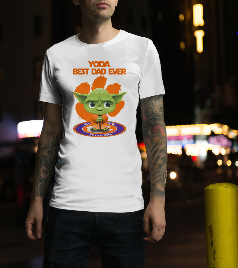 Yoda Best Dad Ever Clemson Tigers T-Shirt