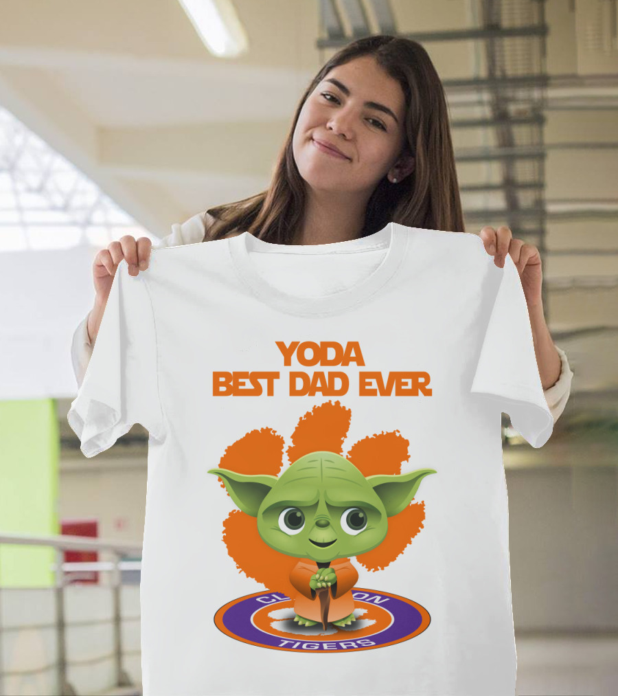 Yoda Best Dad Ever Clemson Tigers T-Shirt