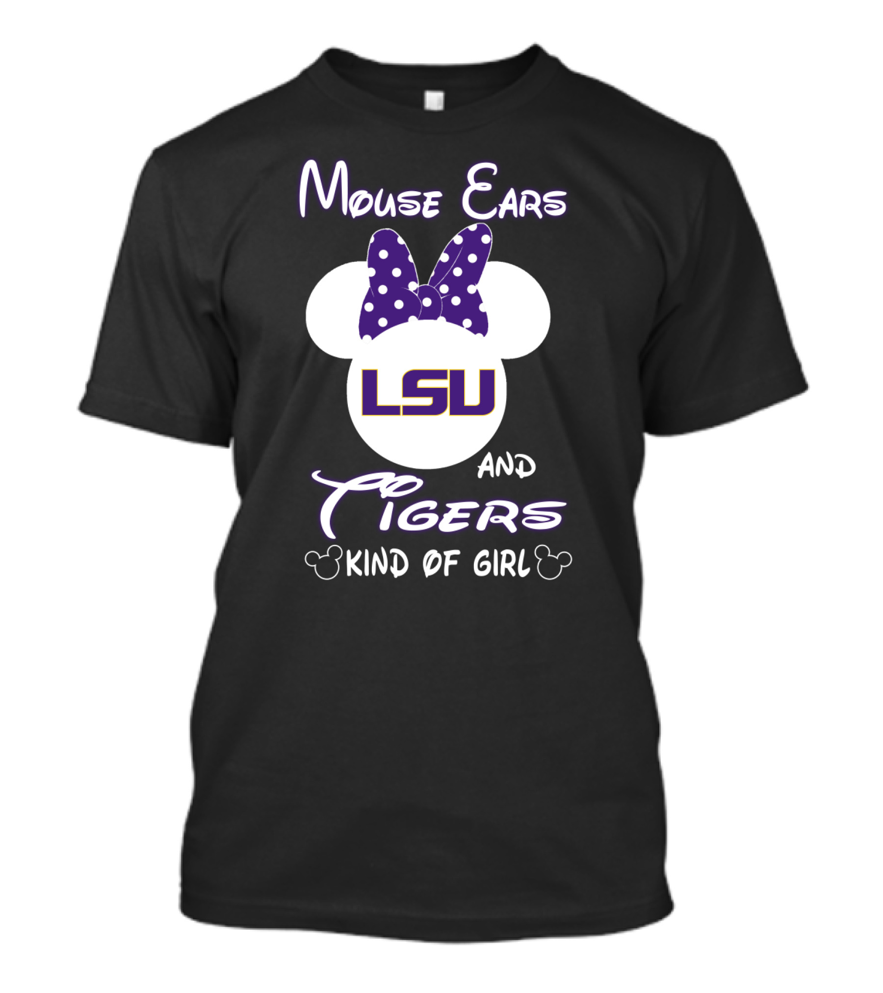 Mouse Ears Lsu Tigers Kind Of Girl T-Shirt
