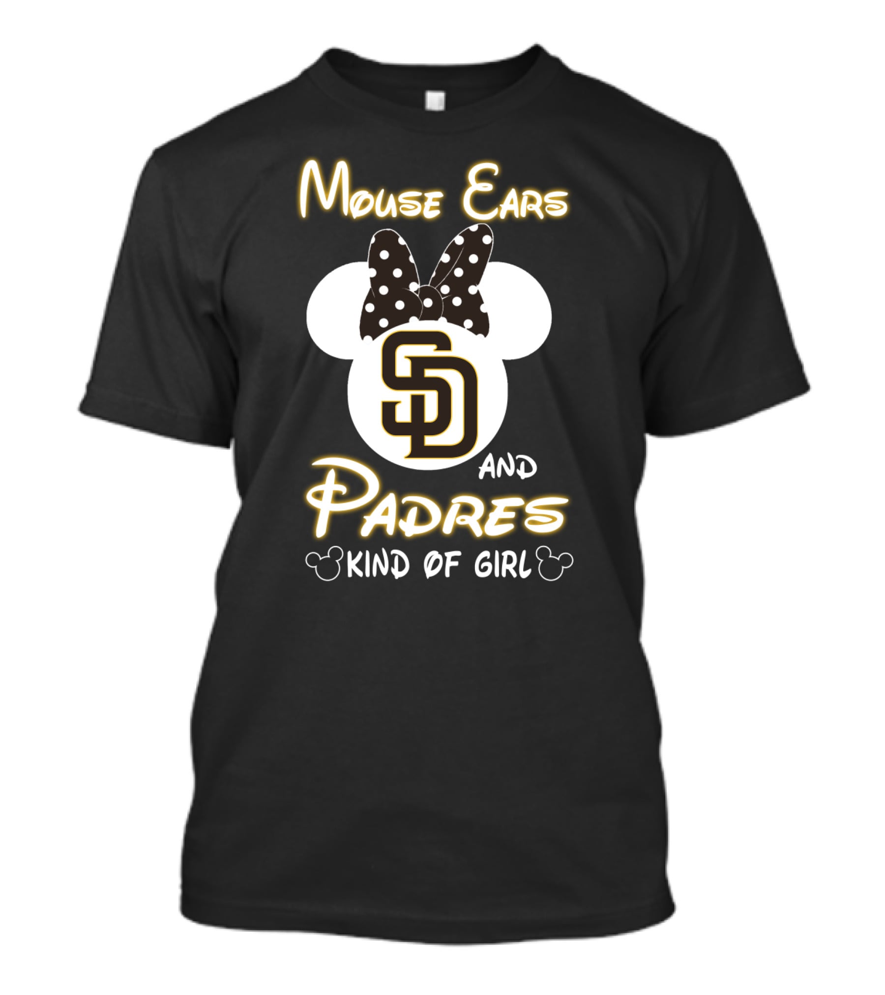 Mouse Ears And Padres Kind Of Girl T-Shirt