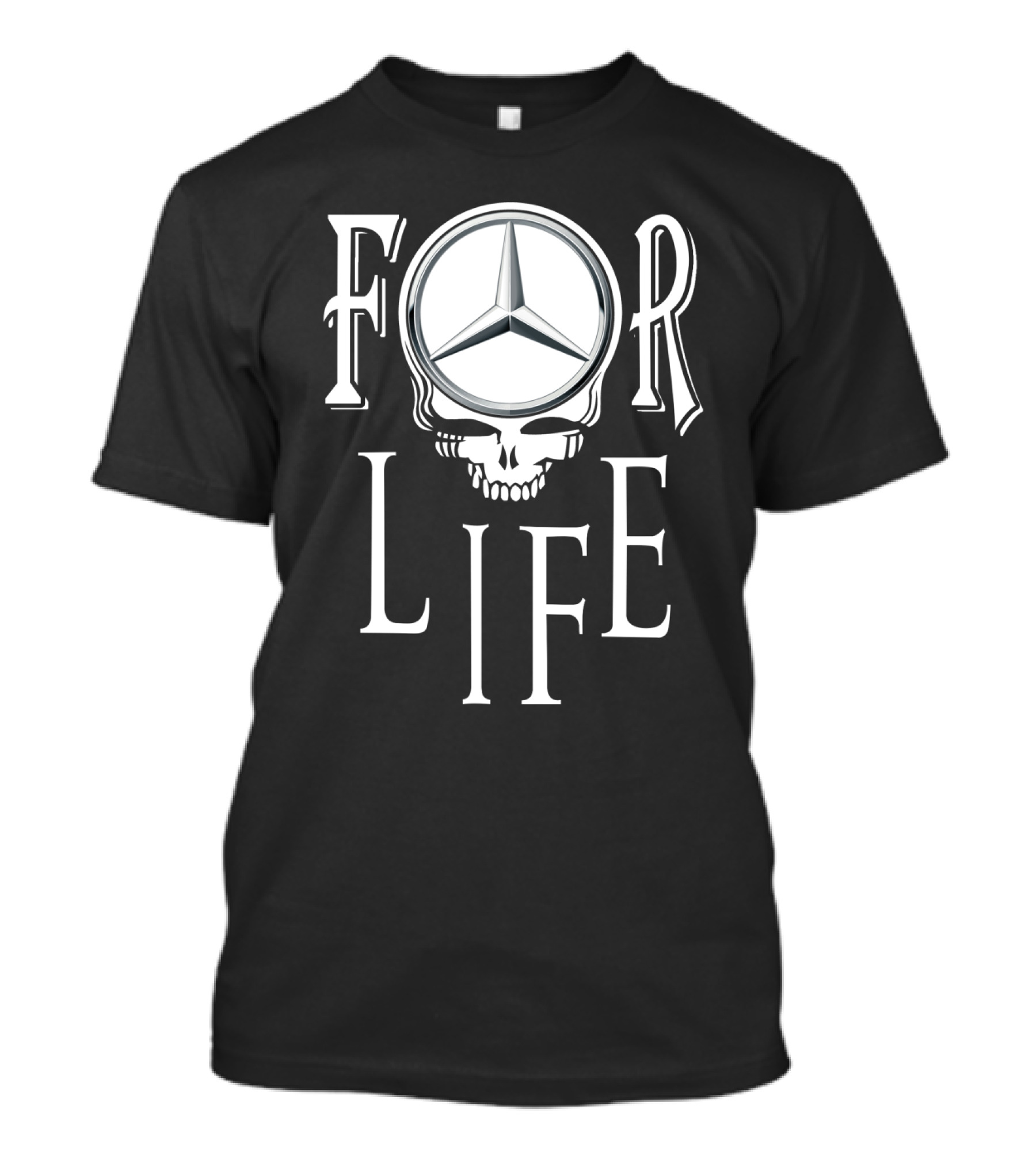Mercedes Grateful Dead Skull Symbol For Life T-Shirt
