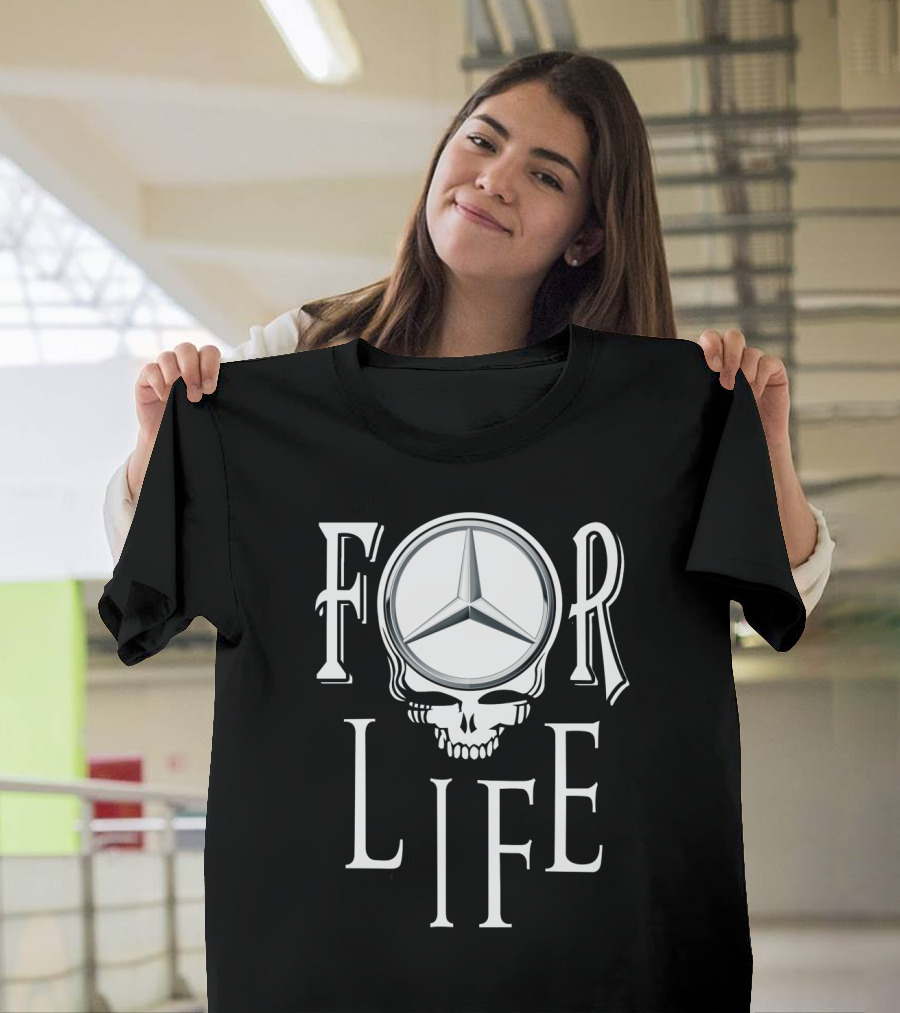 Mercedes Grateful Dead Skull Symbol For Life T-Shirt