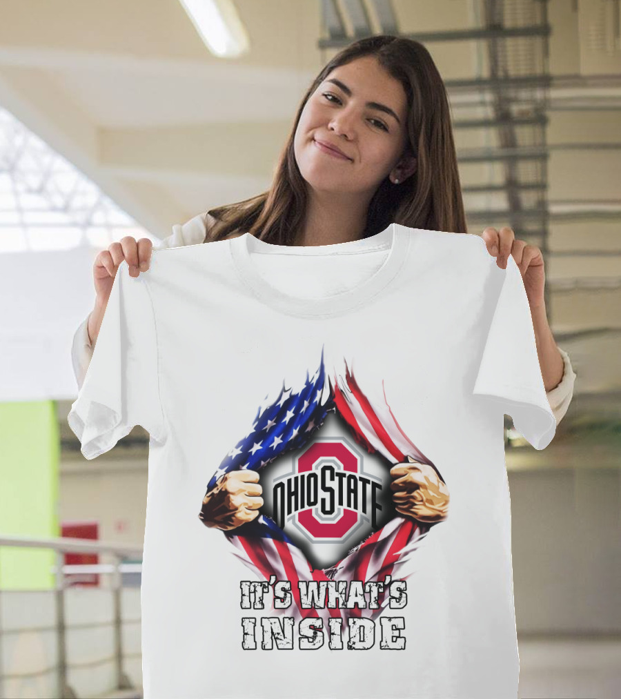 Ohio State It's What's Inside American Flag Ncaa T-Shirt