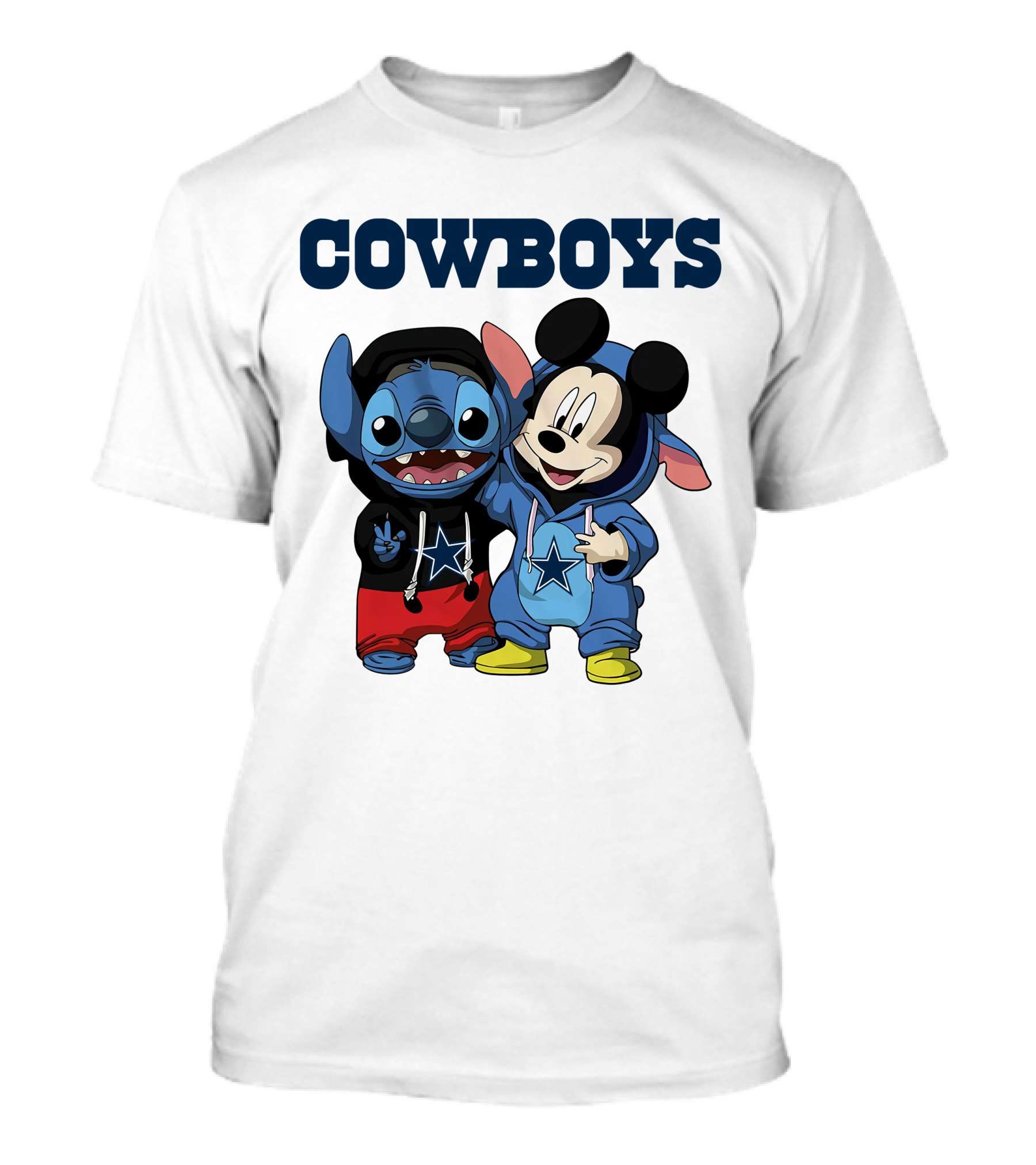 Cowboys Disney Stitch Mickey T-Shirt