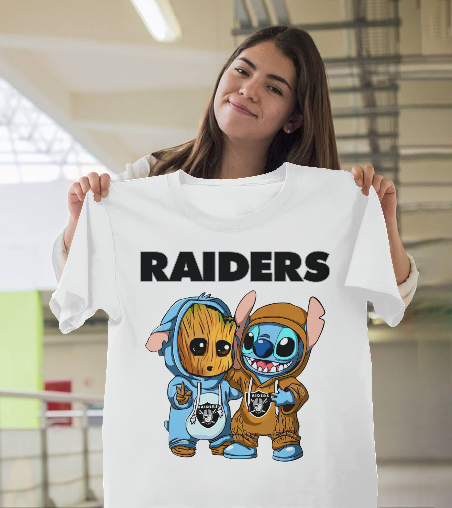 Raiders Groot and Stitch T-Shirt