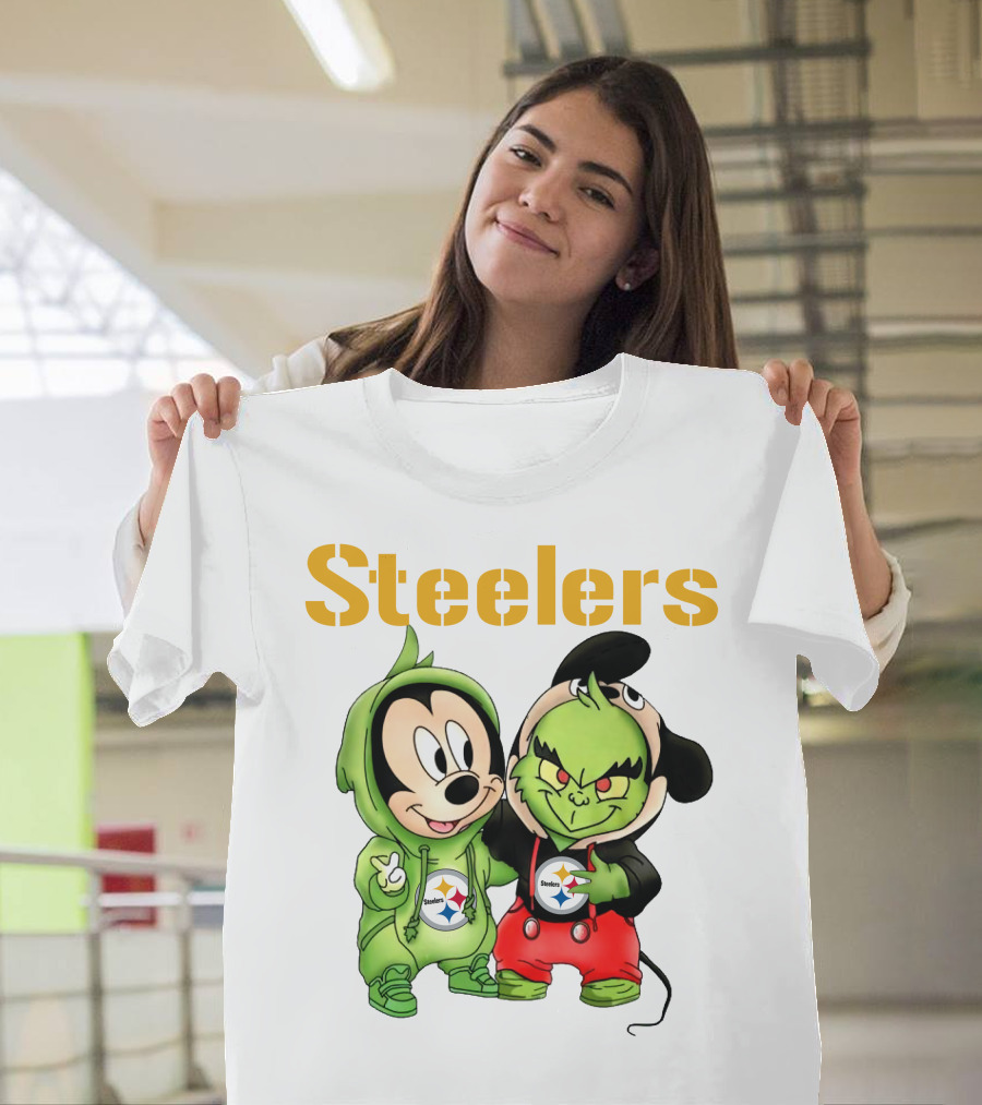 Steelers Mickey And Grinch T-Shirt