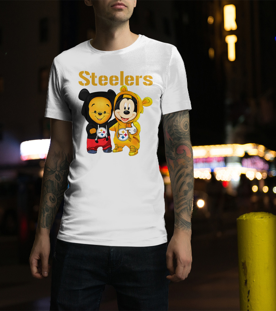 Steelers Pooh Mickey T-Shirt