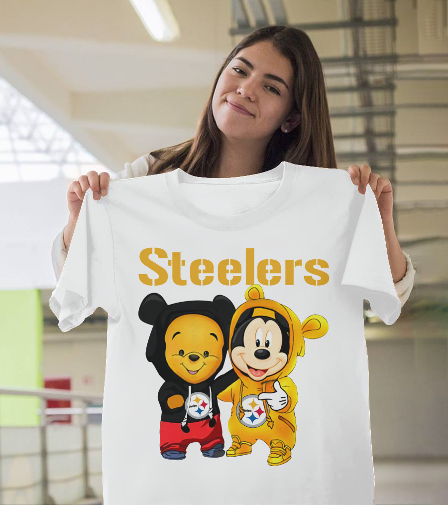 Steelers Pooh Mickey T-Shirt