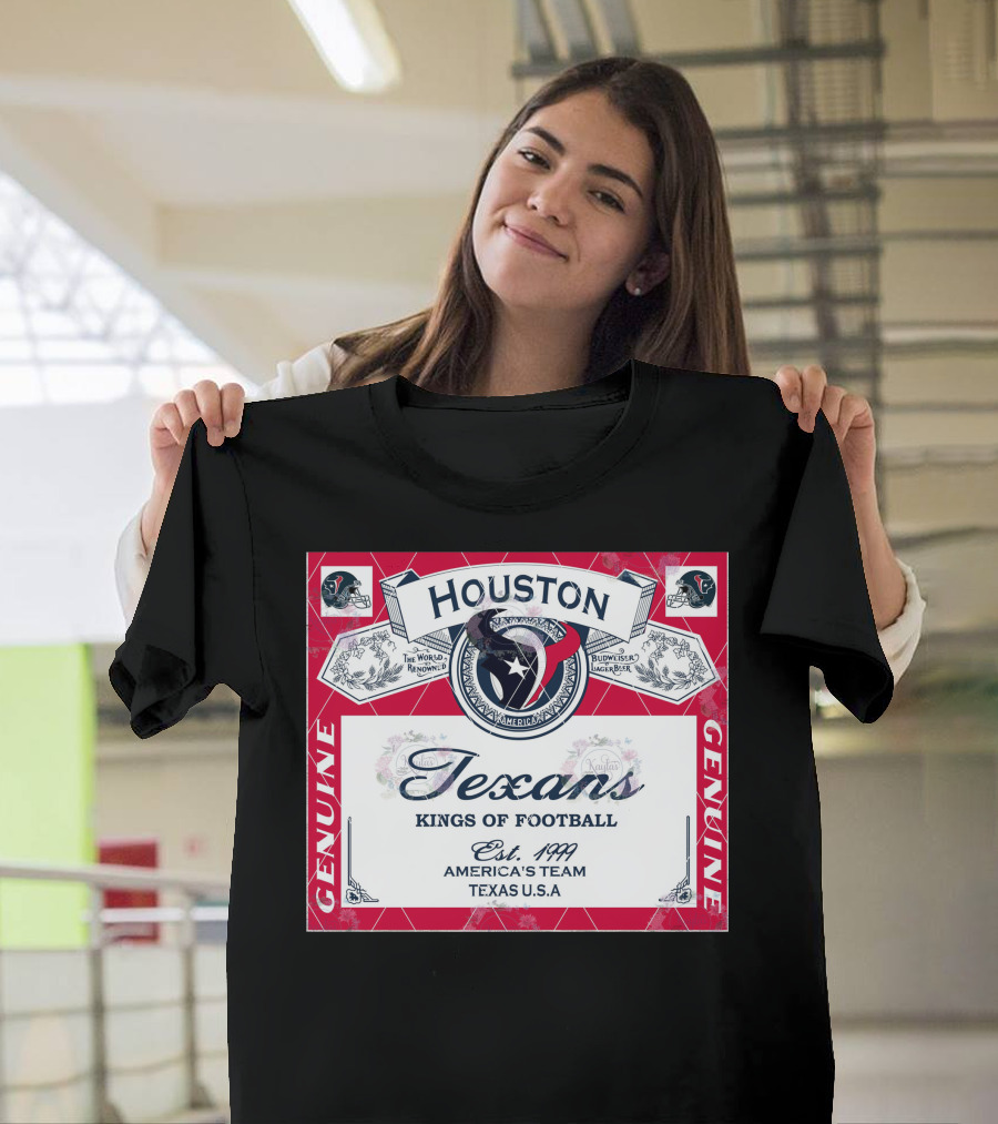 Houston Texans Kings of Football America's Team Est. 1999 Texas U.S.A Genuine T-Shirt