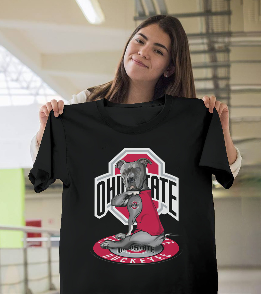 Ohio State Buckeyes Dog In Red Vest T-Shirt