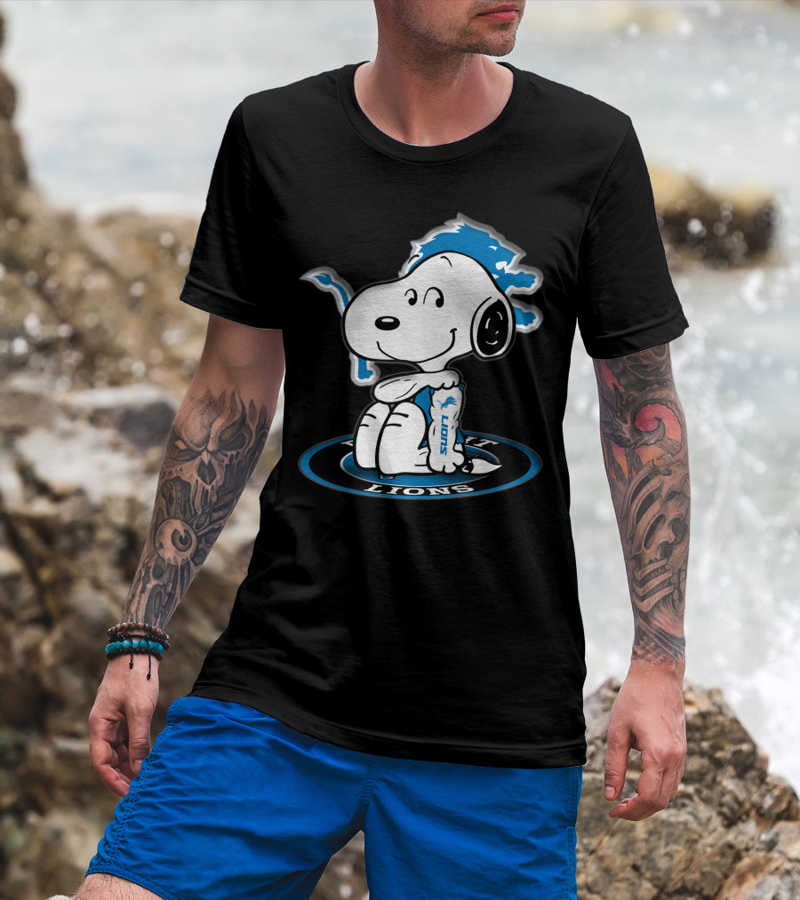 Snoopy Detroit Lions Football Peanuts Nfl Team T-Shirt