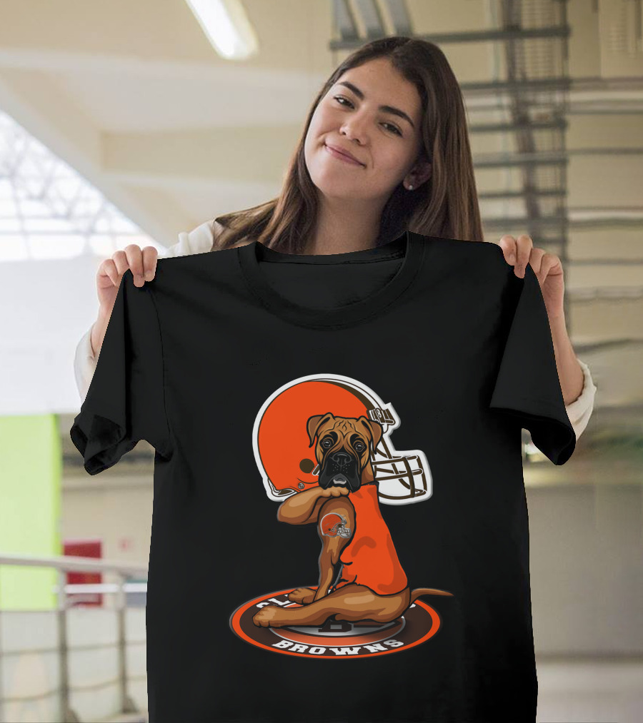 Cleveland Browns Dog Mascot With Helmet T-Shirt