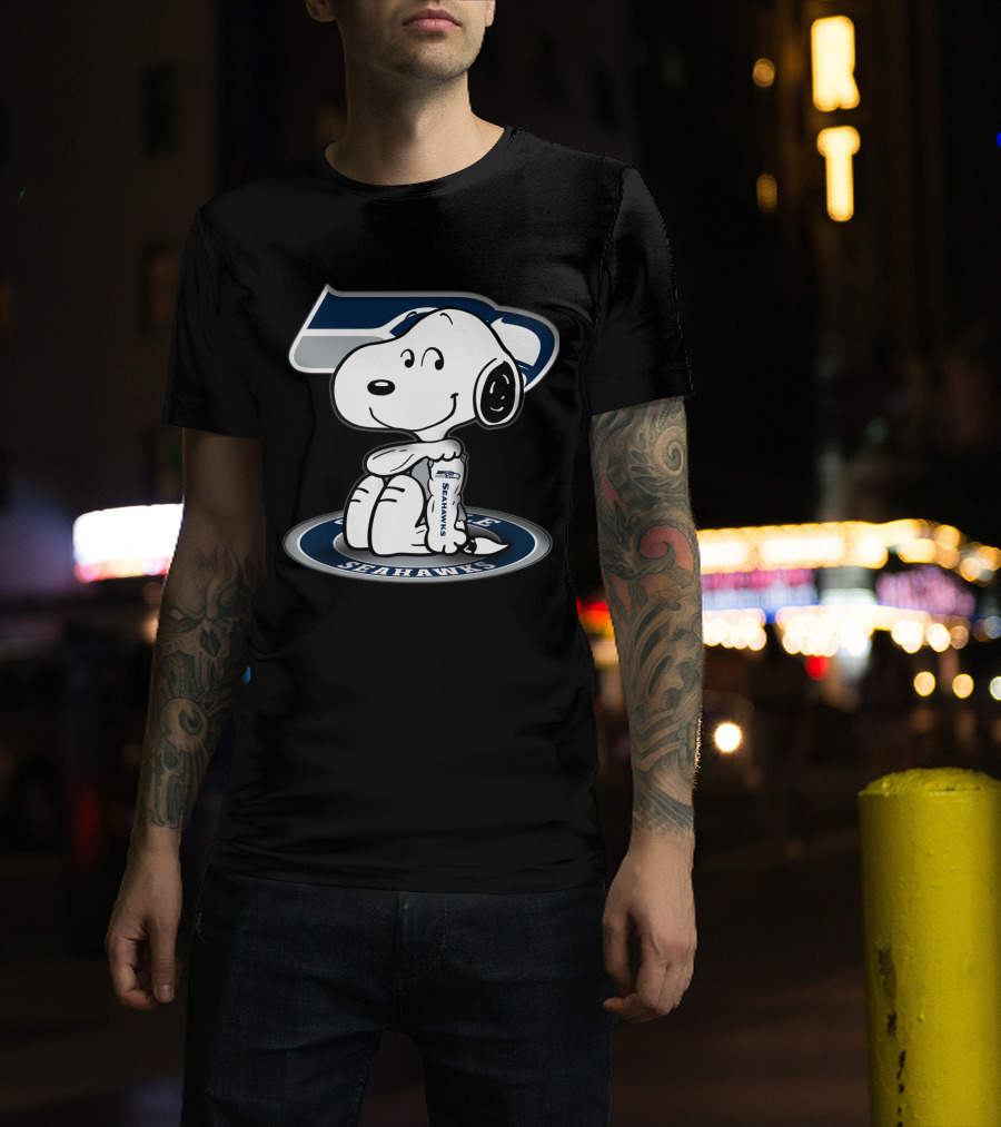 Snoopy Hugging Seattle Seahawks T-Shirt