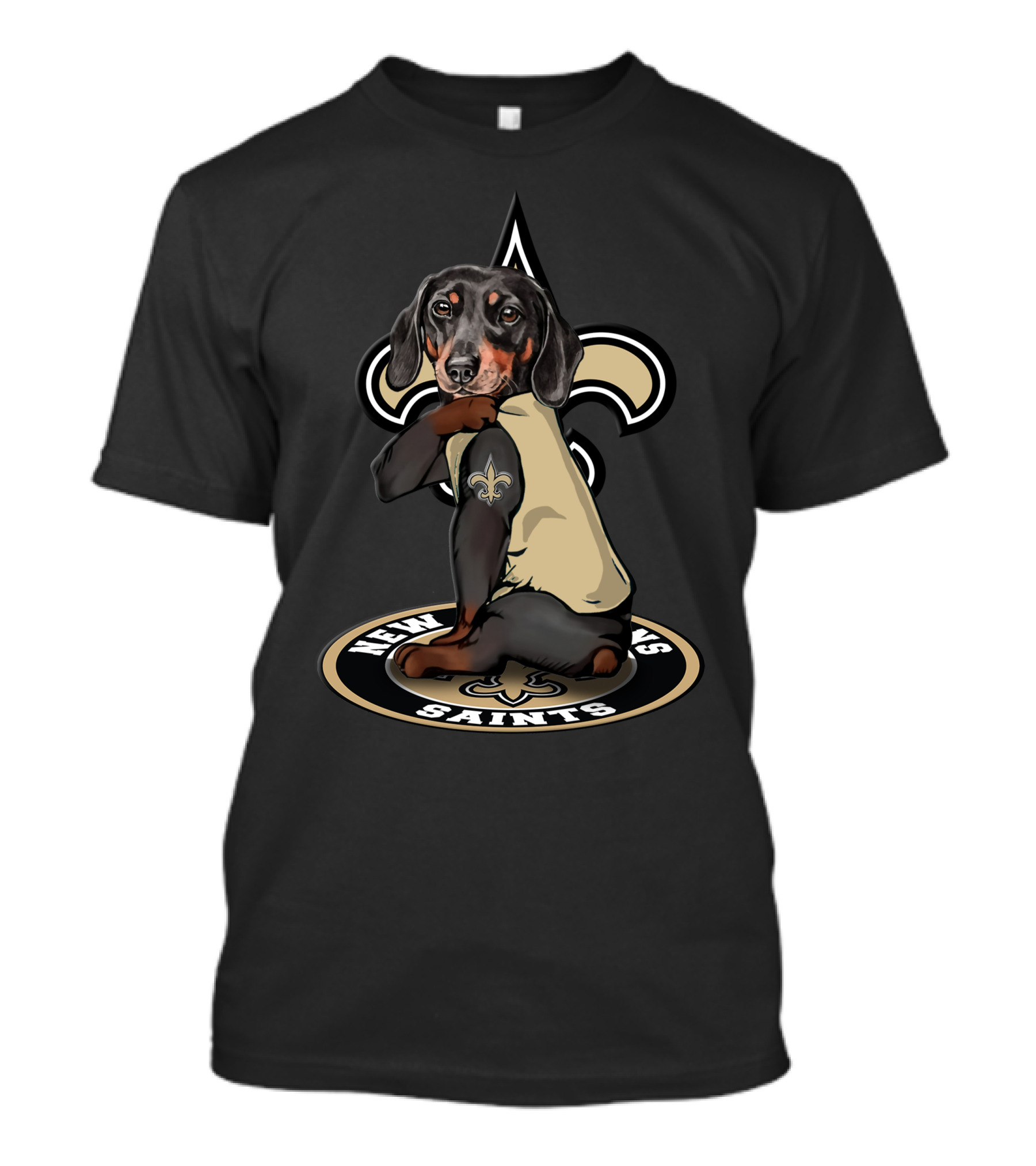 New Orleans Saints Dog With Fleur-De-Lis T-Shirt