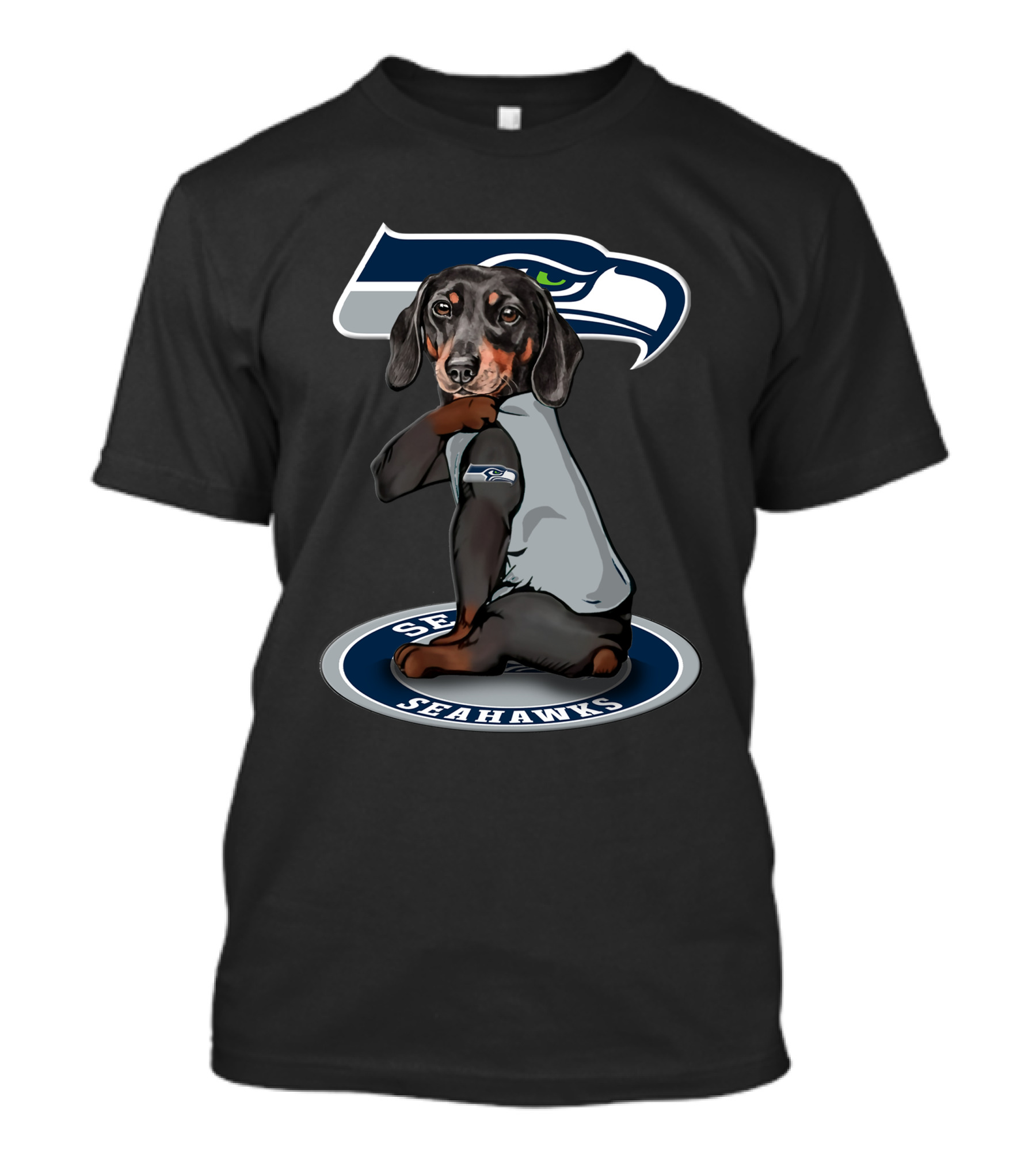 Seattle Seahawks Dachshund Dog T-Shirt