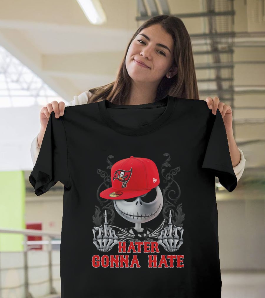 Jack Skellington Hater Gonna Hate Tampa Bay Buccaneers T-Shirt